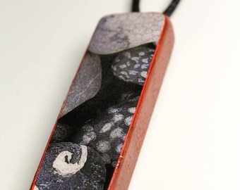 Beach Rocks #4 Wooden Pendant