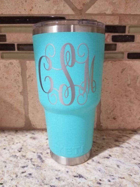 SALE Seafoam green/Teal/mint green YETI cup 30 oz Tumbler.