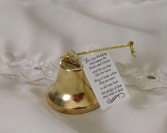 Kissing Bells Gold Wedding favors set of 24 reception accessories bride groom make your own DIY supplies crafts spring shower summer