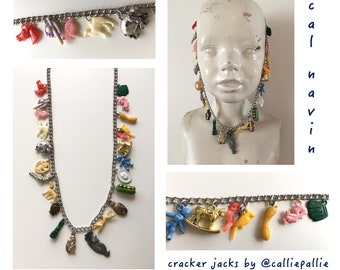 Cracker Jack Necklace Collectables Vintage 1920's-1950's Fashion Charms Prizes
