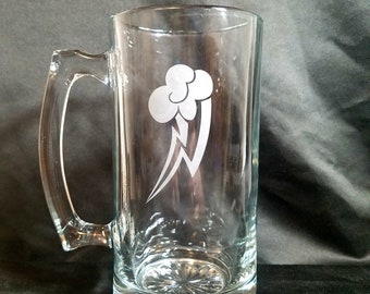 Rainbow Dash Cutie Mark Inspired Etched Mug