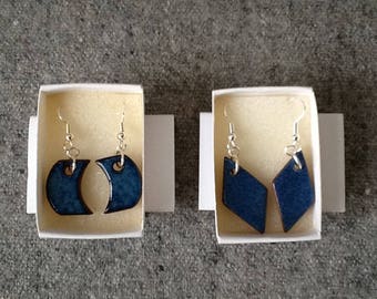 Handmade ceramic drop earrings