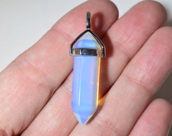 Opal Crystal Pendant - Healing Stone - Opalescent Crystal - Point Crystal Pendant - Polished Crystal - Gifts For Her - SC23-1A