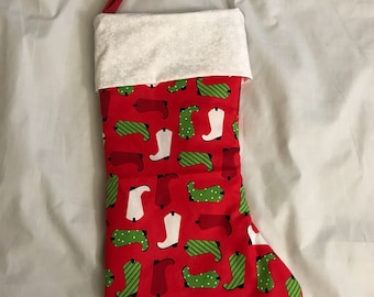 Cowboy boot christmas stocking