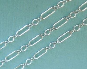 30 Ft Sterling Silver Long and Short Chain - 5x2mm