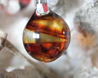 Amber Spiral Pendant