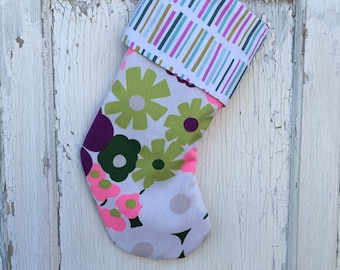 Vintage Floral Stocking -Christmas Stocking