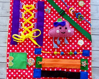 Dementia blanket Fidget blanket for dementia activity Alzheimer's blanket Therapy toy Sensory board baby Activity blanket Sensory blanket