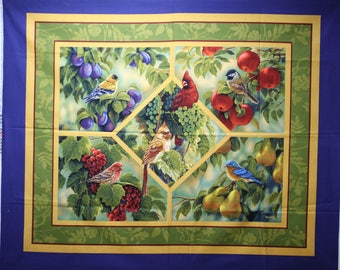 Bird Sanctuary wall hanging by Rosemary Millette for Springs Creative. This is a fabric panel.