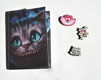 Passport cover - Cheshire Cat - Passport Case - Travel Passport - Alice’s Adventures in Wonderland