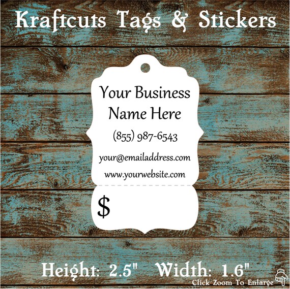 Price Tags - Victorian Hang Tags Perforated Custom #602 - Quantity: 30 Tags