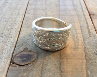 Spoon ring, Narcissus ring, Silverware ring, spoon jewelry, silverware jewelry, narcissus silverware, Narcissus jewelry, silver ring, 1935