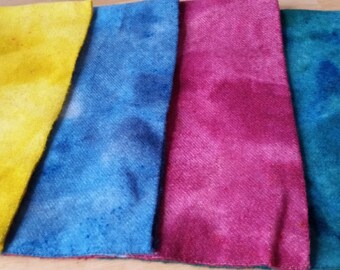 Hand dyed wool bundle ~ 4 fat 16ths