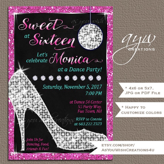 Sweet 16 Invitations With Picture 10