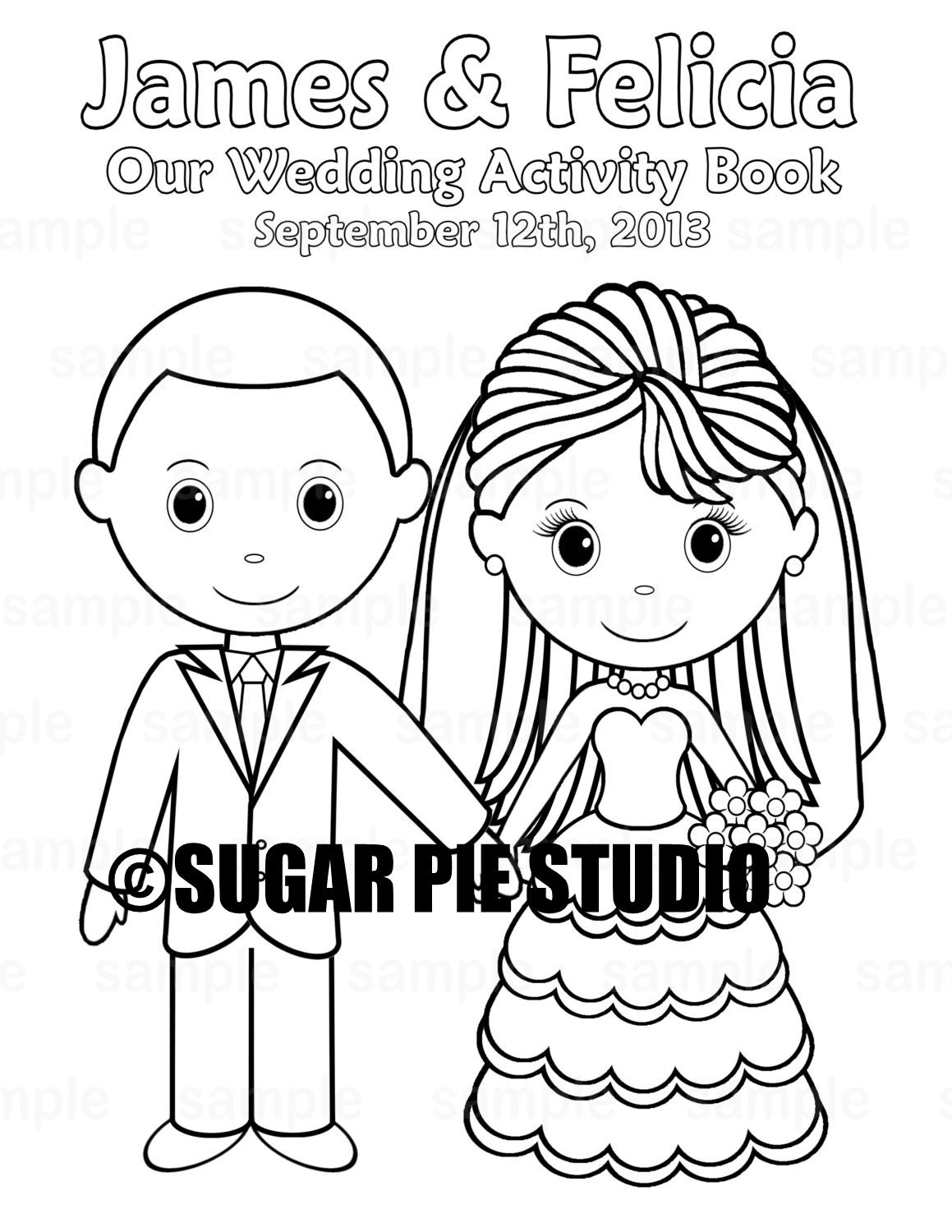 It's just a photo of Playful Personalized Wedding Coloring Book It's just an image of Playful Personalized Wedding Coloring Book