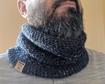 CUSTOM Montero Cowl, Crochet Cowl, Handmade Cowl, Merino Wool Cowl, Gift For Him, Scarf For Him, Winter Scarf