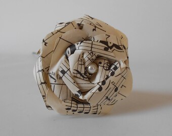 Sheet music paper flowers