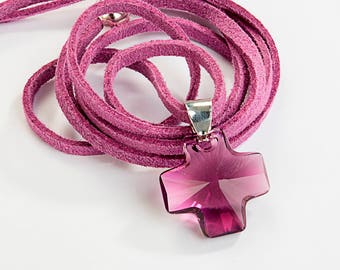 Swarovski elements Crystal cross pendant.