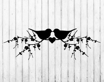 Love bird silhouette | Etsy