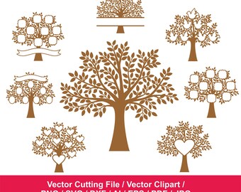 70 % OFF, Family Tree SVG, Tree Clipart, Tree Vinyl Decal, Tree Art Print, Tree Clip Art, Floral svg, Tree Cut File, dxf, png, jpg, eps, pdf