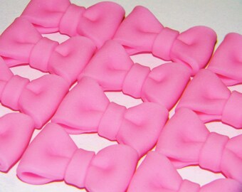 READY TO SHIP! 25 Hot Pink Miniature Fondant bows