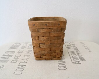 Vintage Longaberger Tall Square Basket 1983