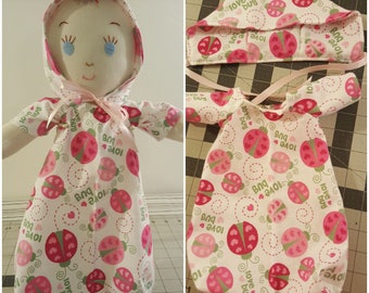 Sleeping sack, baby doll pjs, sleep, pjs, flannel sleep sack