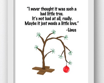 Charlie Brown, Christmas Charlie Brown, Charlie Brown Tree, Charlie Brown Quotes, Linus Quote, Charlie Brown Christmas, Digital Download