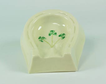 Belleek Shamrock Porcelain, Belleek Ashtray, Belleek Shamrock Ashtray, Belleek Porcelain, Belleek Home Decor, Belleek Kitchen, Belleek, Gift