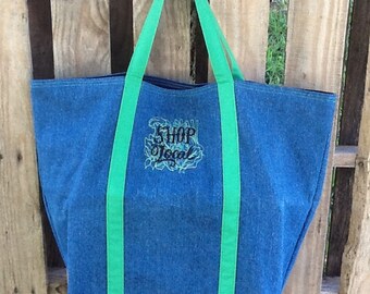 Reusable shopping bag made from recycled materials