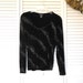 Black Sparkly Long Sleeve Tshirt Size Large Glitter Shirt Boho Style SALE