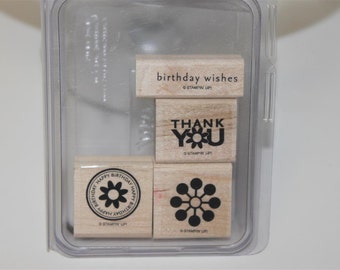 Stampin' Up! Retired Wow Flowers wood mount