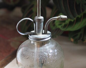 Glass and Metal Antique Mister Atomizer Sprayer