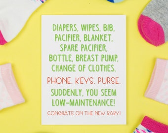 Low-Maintenance Card, New Baby, Baby