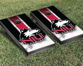 Northern Illinois NIU Huskies Regulation Cornhole Game Set Stripe Designs