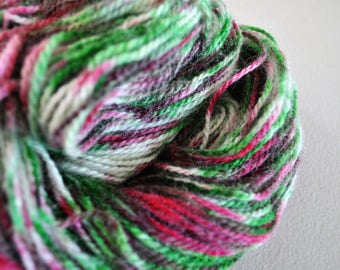 Peppermint. Handpainted Wool Yarn 2 Ply DK weight