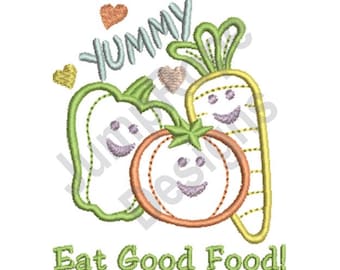 Eat Good Food - Machine Embroidery Design