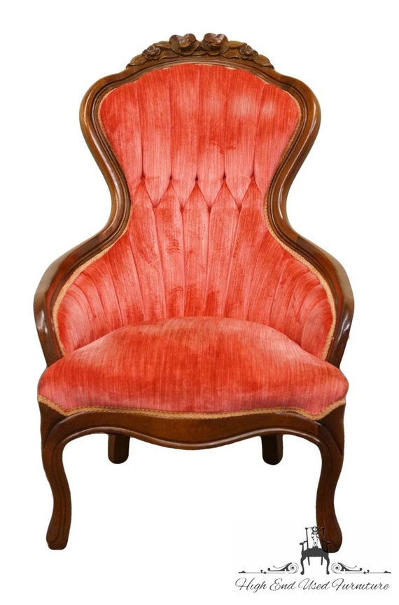 KIMBALL FURNITURE Mahogany Victorian Parlor Accent Chair - KIMBALL FURNITURE Mahogany Victorian Parlor Accent Chair