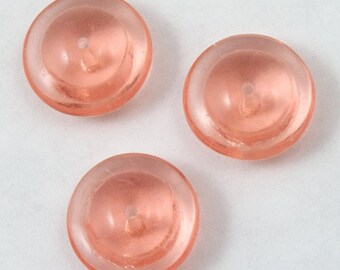 16mm Transparent Pink Saucer (4 Pcs) #2057