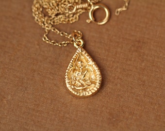 Buddha necklace gold buddha necklace yoga necklace