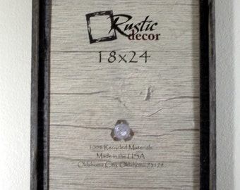 18x24-2" wide Rustic Barn Wood Signature Wall Frame