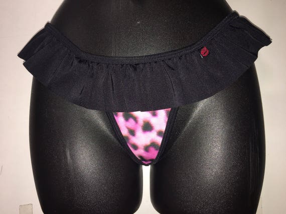 35%OFFSALE *** MissManeater WILD frill skirt T-bar boutique bikini pant *** Thong cut!