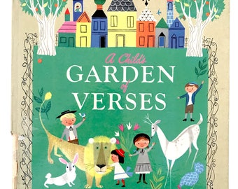 Vintage Book Childs Garden of Verses Provensen Illustrations 1951 FIRST Edition! Gift for Teacher