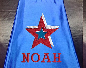Super Hero Cape, Kids Cape! Super Star Cape Embroidered Personalized with Name