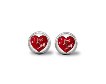 I Love Lucy Heart Earrings