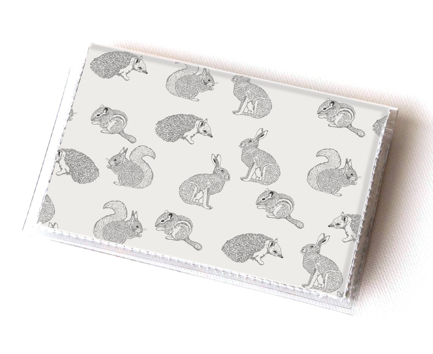 Vinyl Card Holder Forest Friends / woodland bear fox