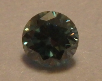 STUNNING blue green MOISSANITE .20CT 3.68mm