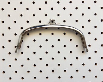 Silver Curved Metal Purse Frame : 14.5 cm
