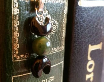 Triple Goddess/moon Tibetan silver bookmark