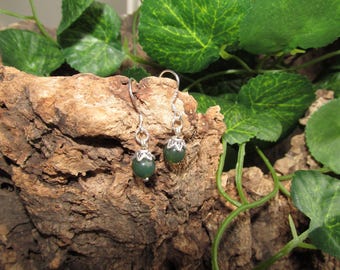 Earrings with MOSS agate